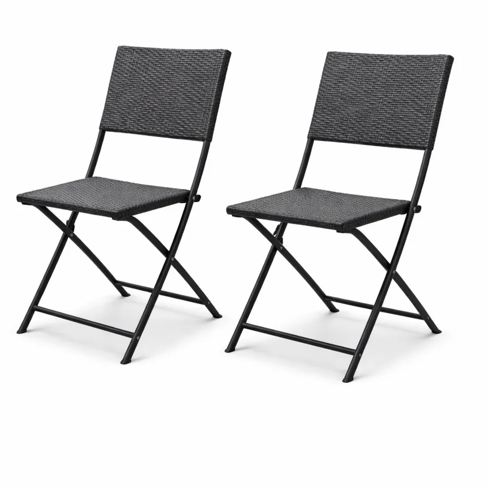 Set di 2 sedie pieghevoli salvaspazio per esterno e interno