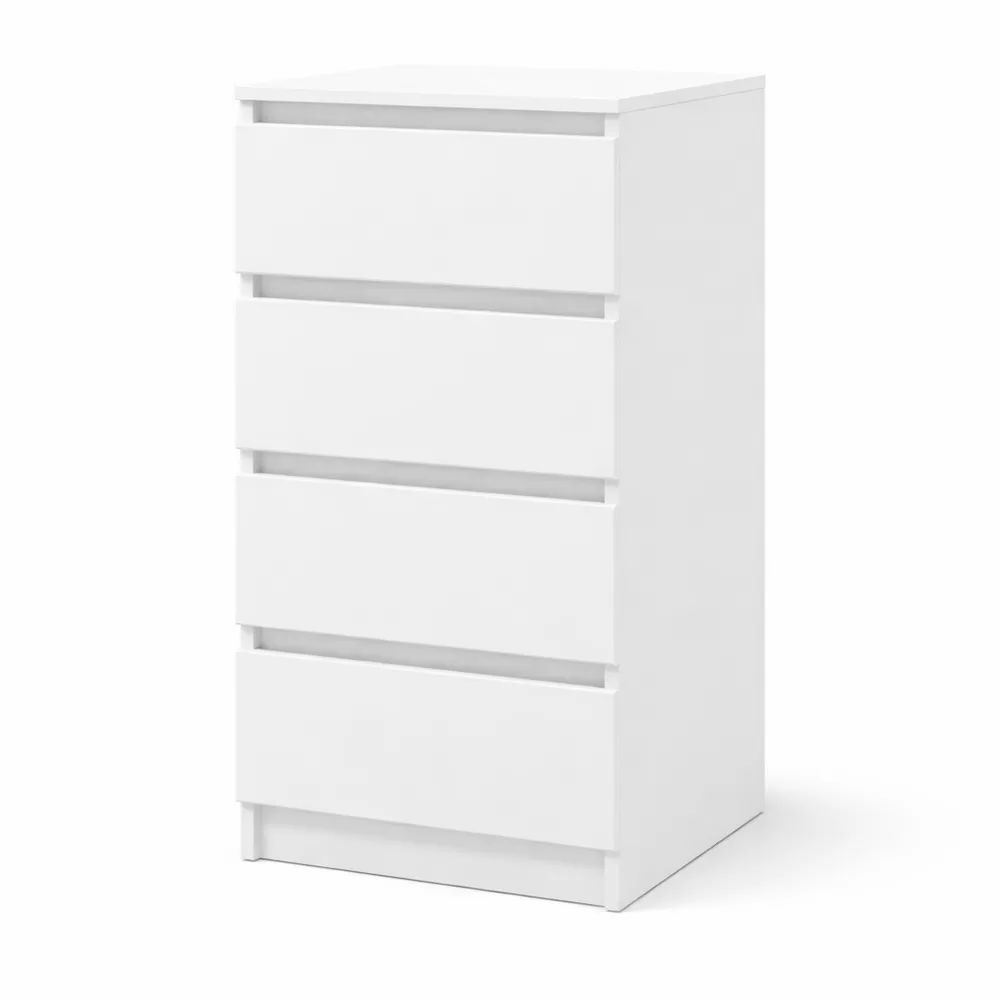 Credenza Bianca in Legno Multistrato 2 Ripiani