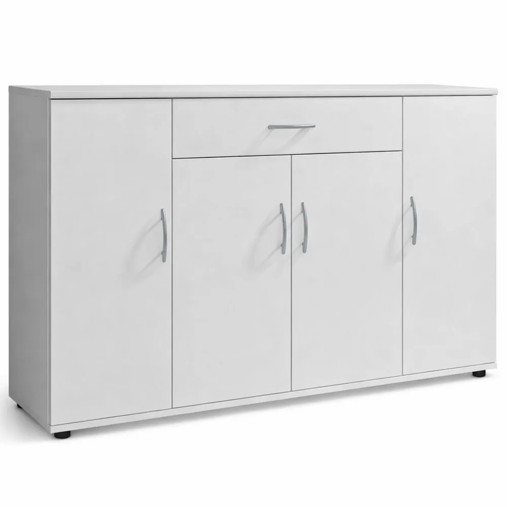 Credenza Moderna Bianca con Cassetto e Ampio Spazio
