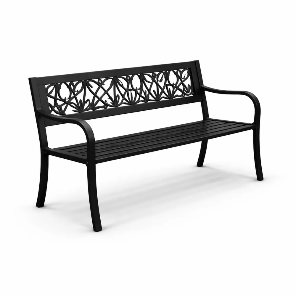 Panchina da Giardino in Acciaio Tulipano 3 Posti