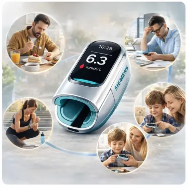 【Siemens】 új, nem invazív, intelligens vércukormérő —— tűmentes és fájdalommentes vércukorszint-mérés