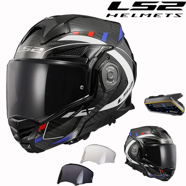 Moduláris karbon bukósisak, P/J kettős jóváhagyással, LS2 FF901 ADVANT X CARBON