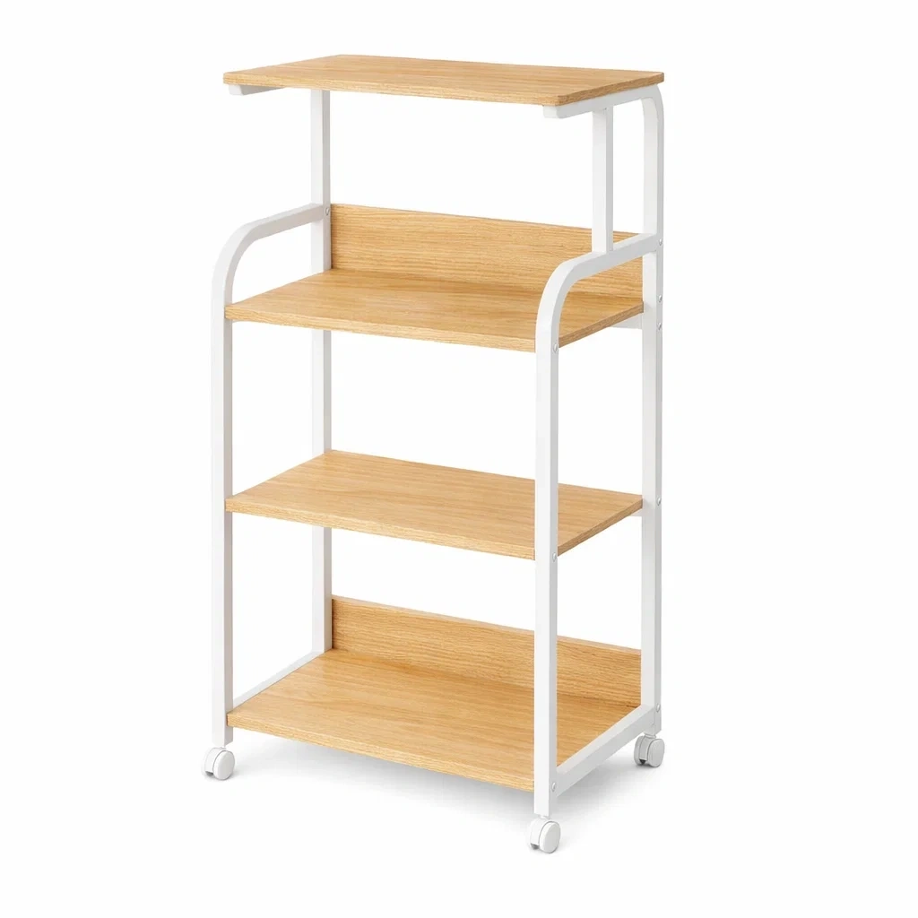 Mobile Four Tier Storage Utility Cart-AuraLoria