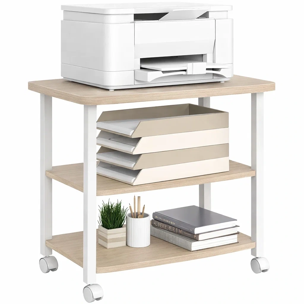 Three Tier Rolling Printer Stand-AuraLoria