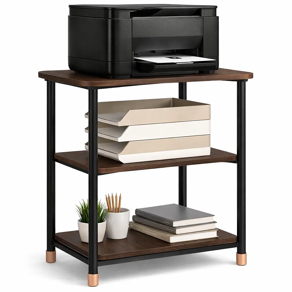 Three Tier Industrial Printer Stand-AuraLoria