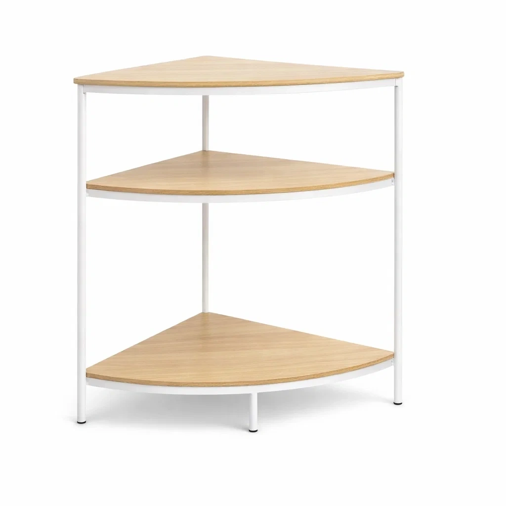 Corner Three Tier Storage Shelf-AuraLoria