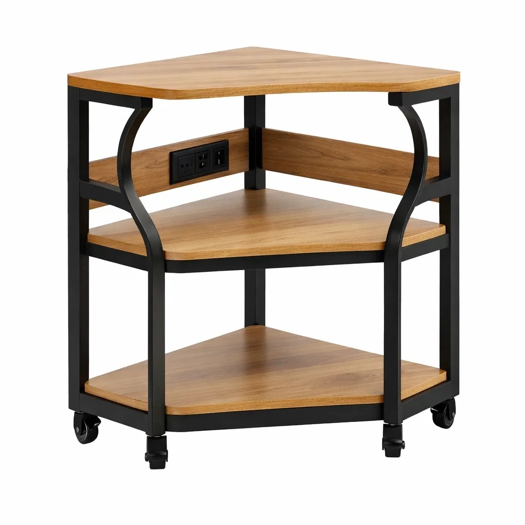 Corner Rolling Utility Storage Cart-AuraLoria