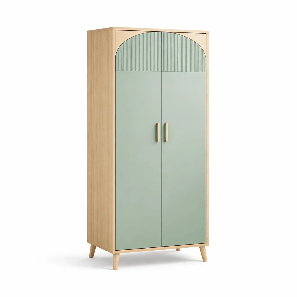 Modern Two Door Wardrobe Cabinet-AuraLoria