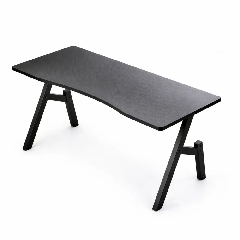 Bureau de Jeu Ergonomique en Fibre de Carbone 100x50 cm, Noir-Rowangrov