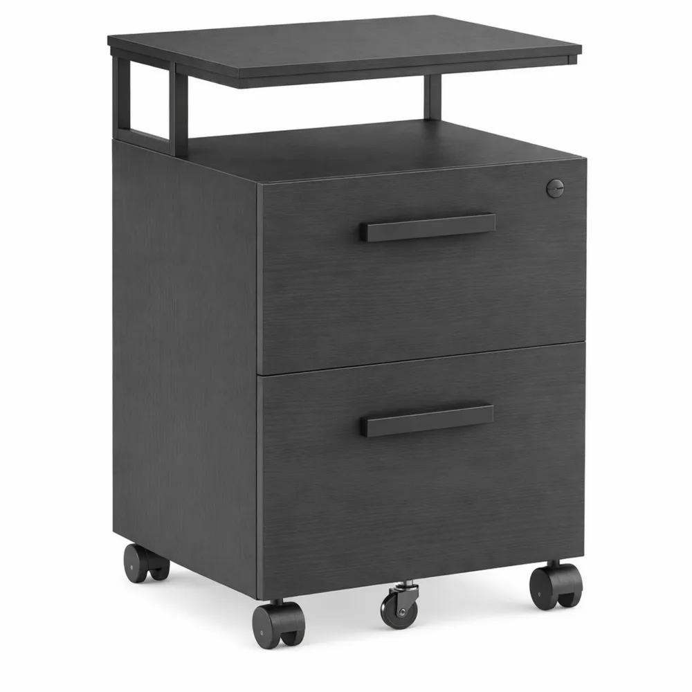 Caisson de Bureau à Roulettes avec Serrure et Espace de Rangement-Rowangrov