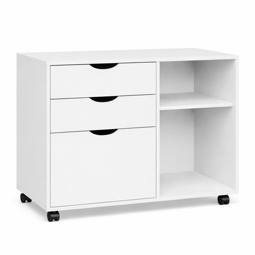 Meuble de Rangement à Roulettes avec Tiroirs et Compartiments-Rowangrov