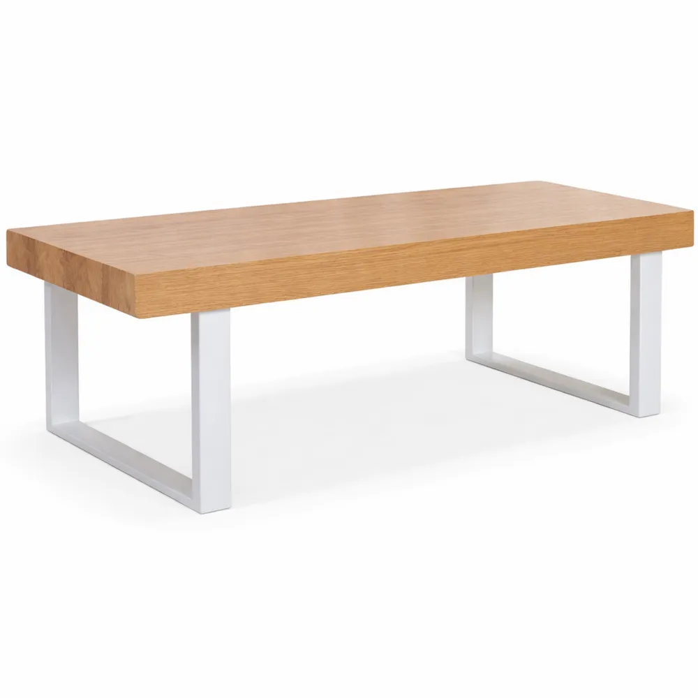Grande Table à Manger Rectangulaire Bois et Blanc pour 8 Personnes-Rowangrov