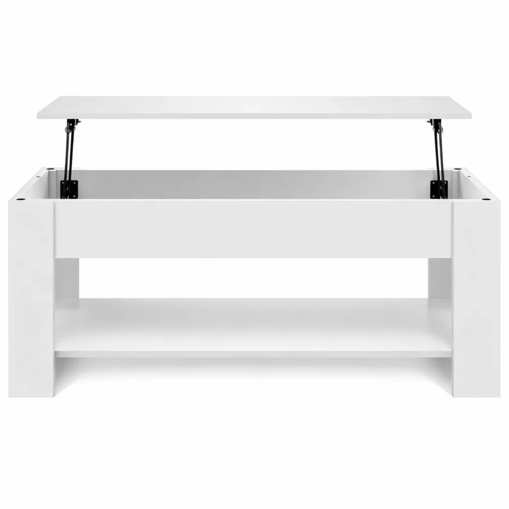 Table basse relevable avec porte-revues pour salon-Hazelgro