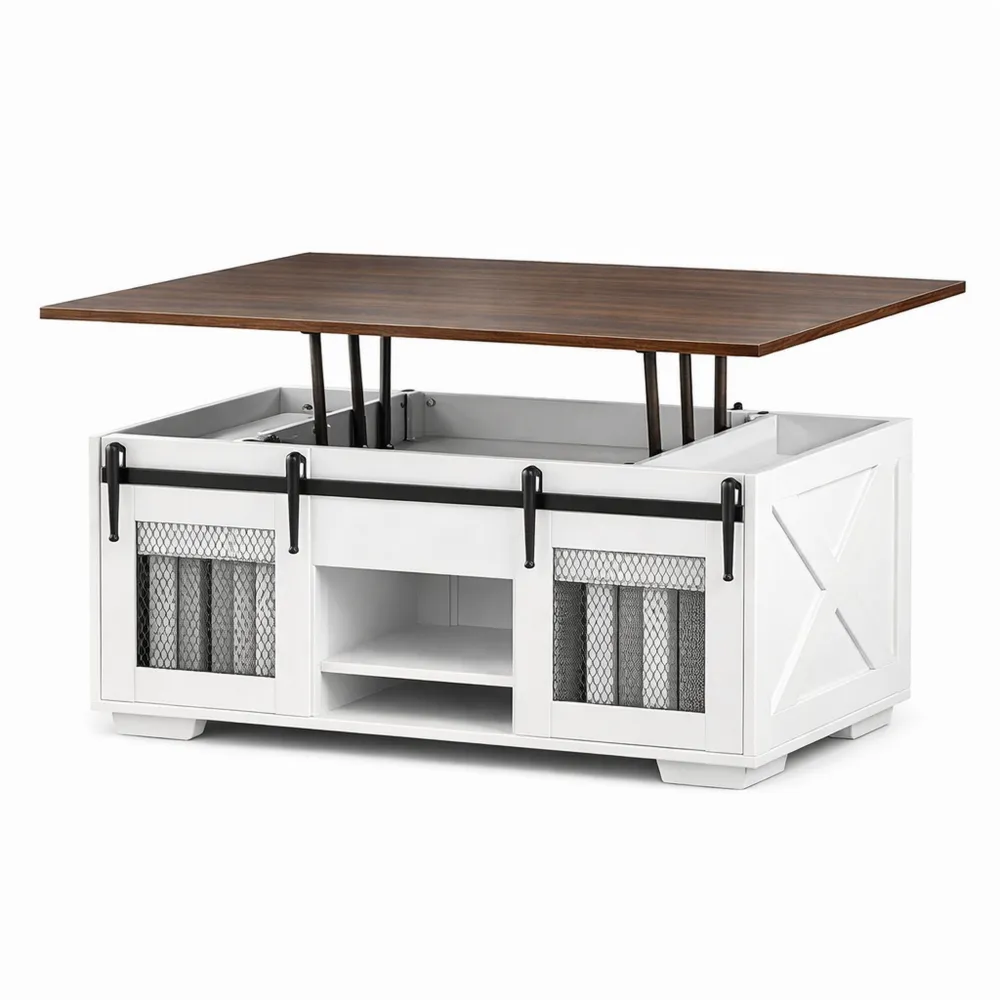 Table basse multifonctionnelle avec rangement caché et extension-Hazelgro