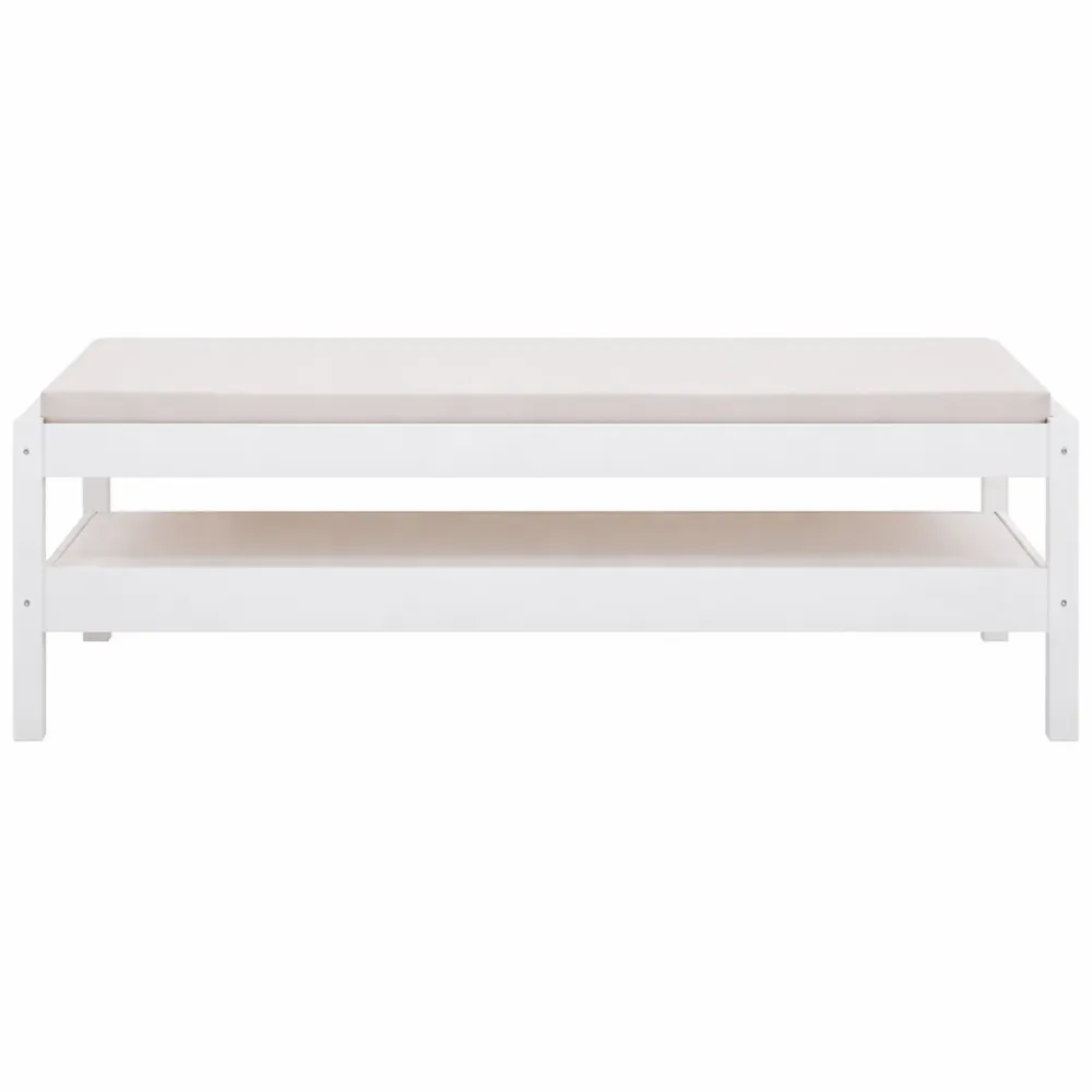 Lits superposés empilables en pin massif 80 x 190 cm, couchage simple, finition blanc-Hazelgro