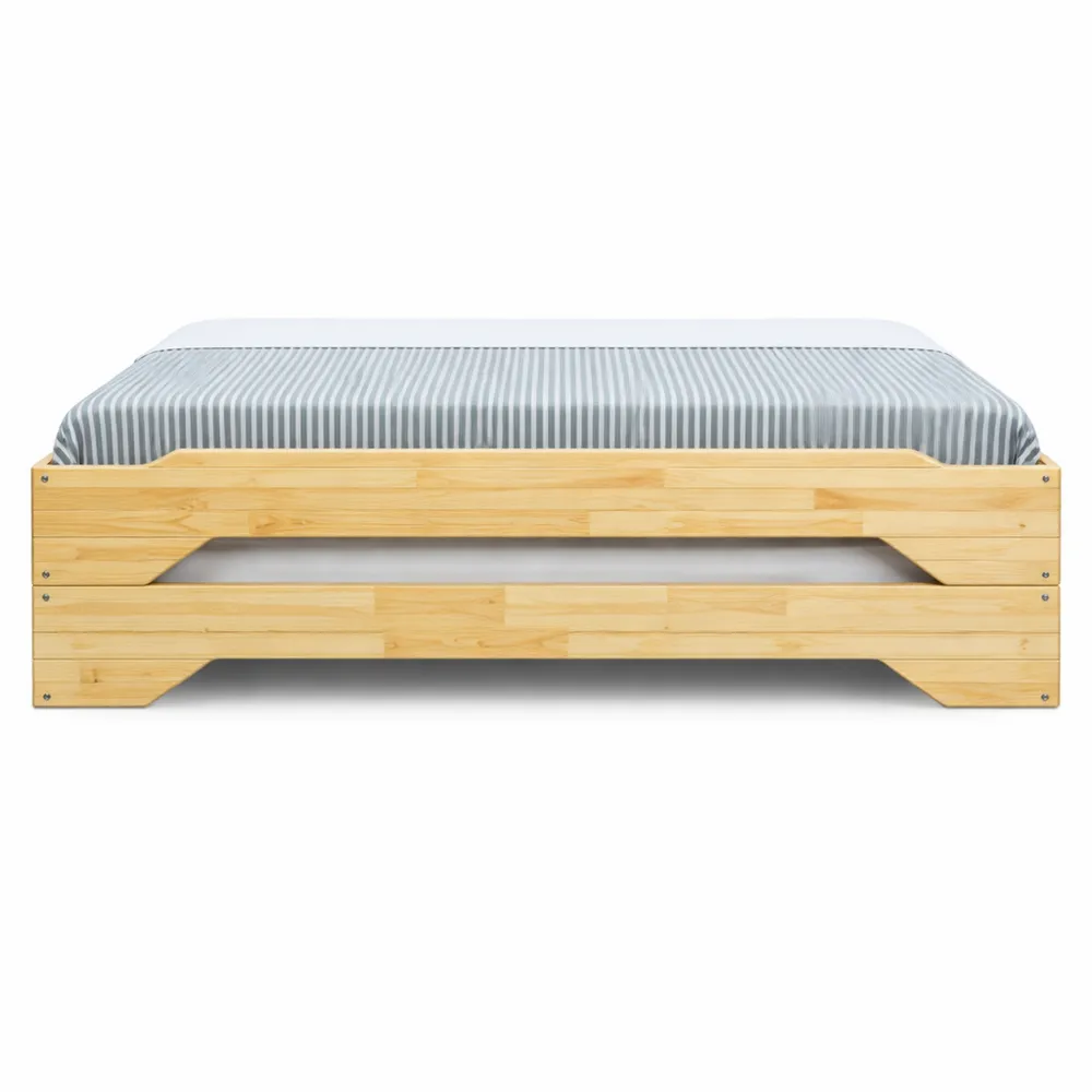Lits superposables modulables en bois massif 90 x 200 cm-Hazelgro