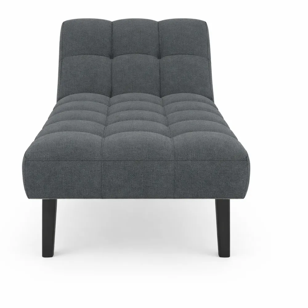 Canapé-lit réversible en tissu gris 80 x 180 cm-Hazelgro