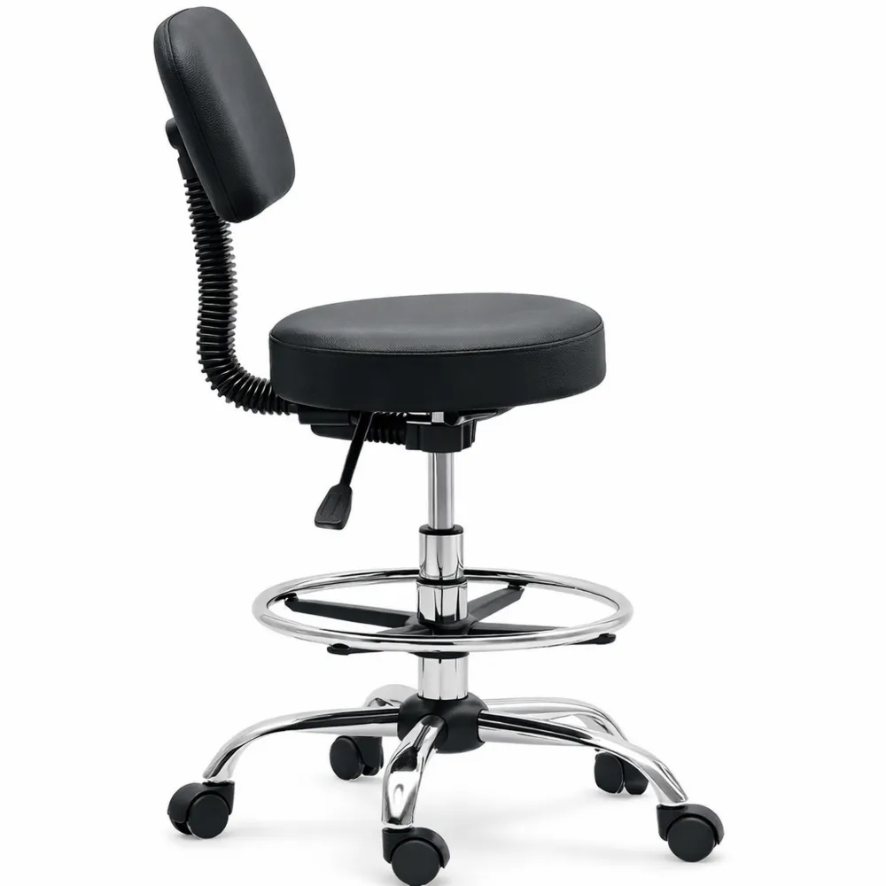 Chaise Ergonomique avec Repose-Pieds Réglable, Pivotante 360°