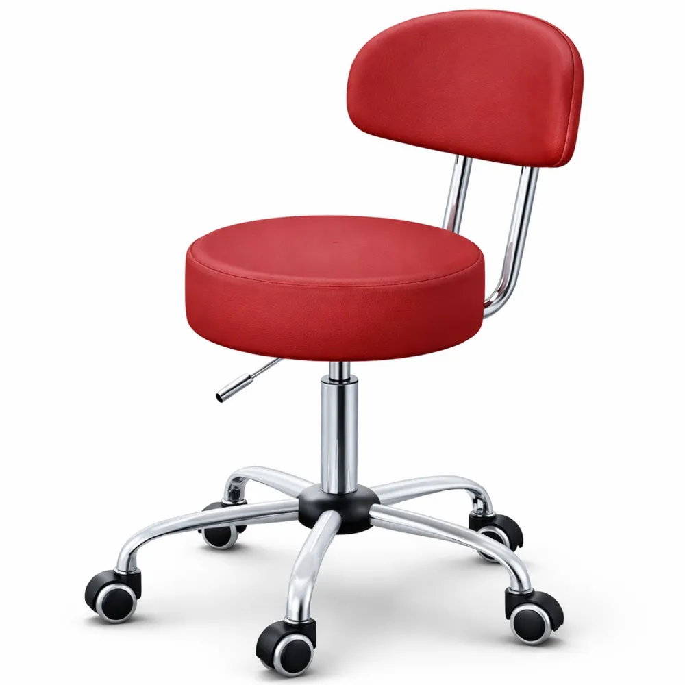 Tabouret de travail pivotant réglable avec dossier