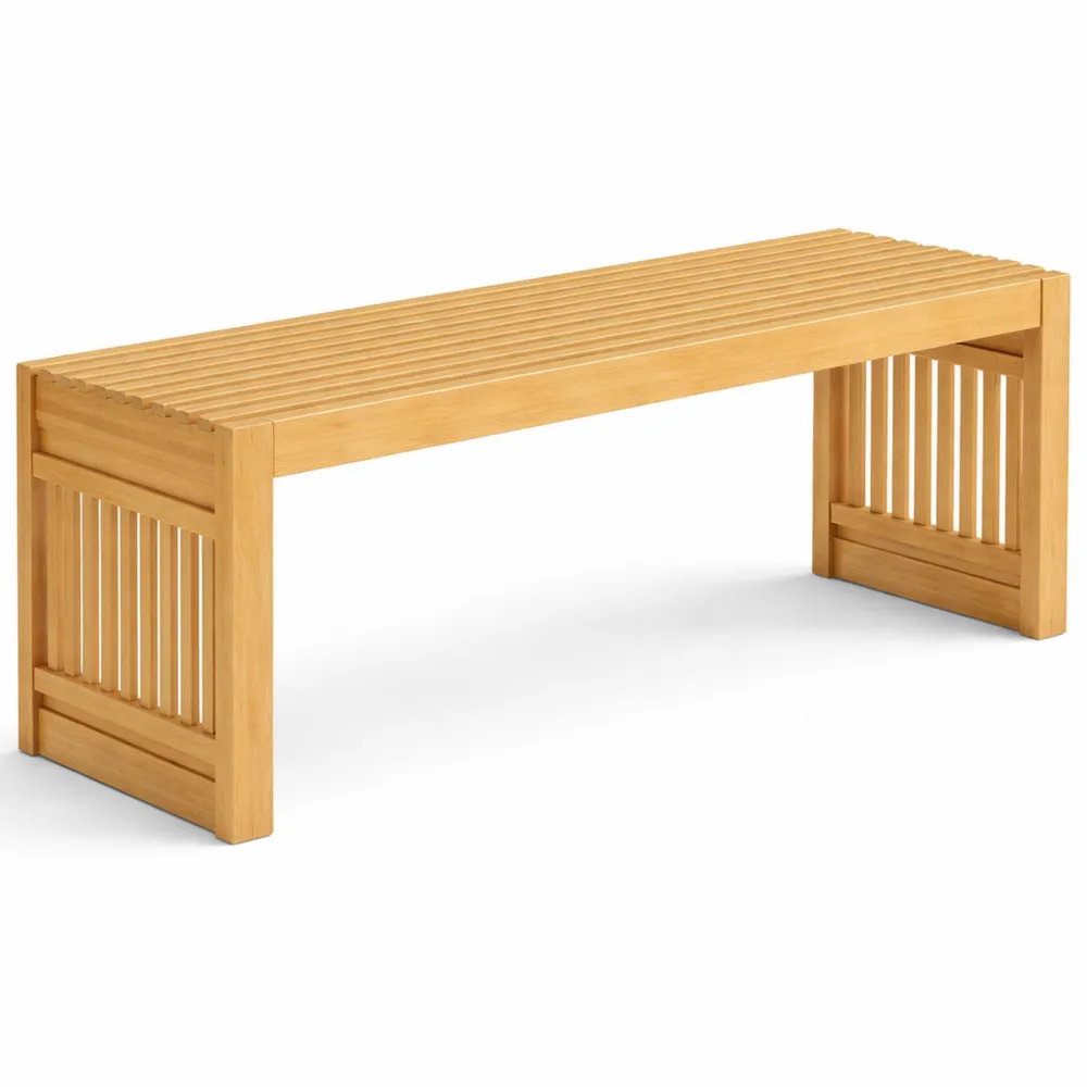 Banc en Bambou pour Entrée et Salle à Manger, 90 cm, 2 Places