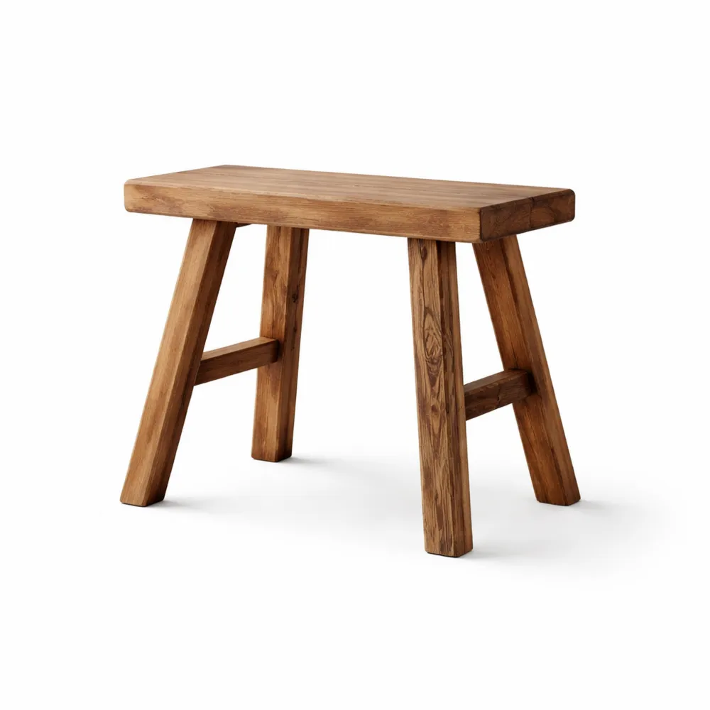 Banc en bois massif pour intérieur, stable et robuste, idéal pour salle à manger, salon ou entrée
