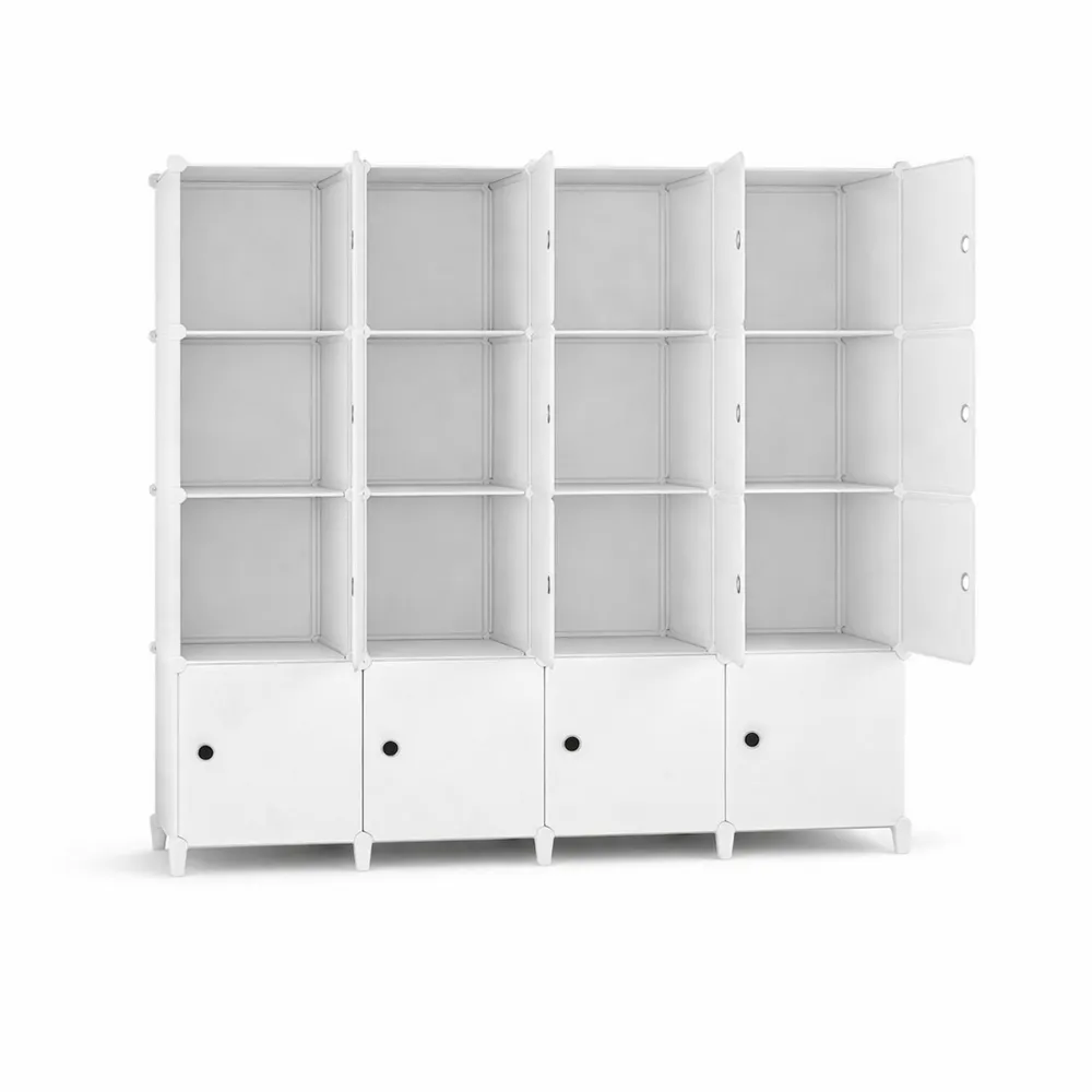Armoire modulaire à 16 compartiments avec barre de suspension