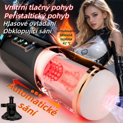 Automatický zatahovací mužský masturbátor, hračka pro dospělé, sexuální hračka