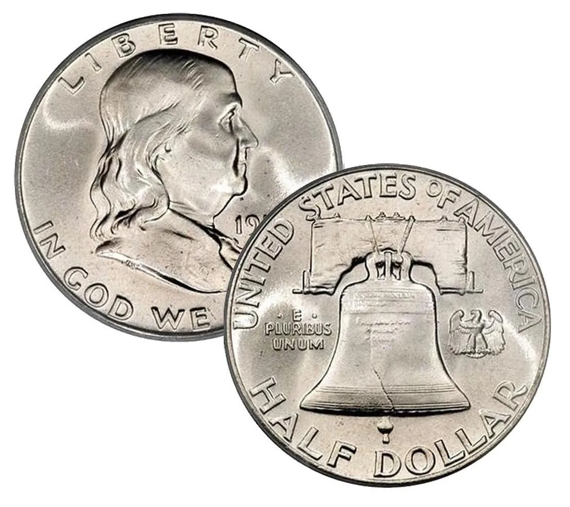 1948-1963(16Pcs) Franklin Half Dollars CHOICE-GEM
