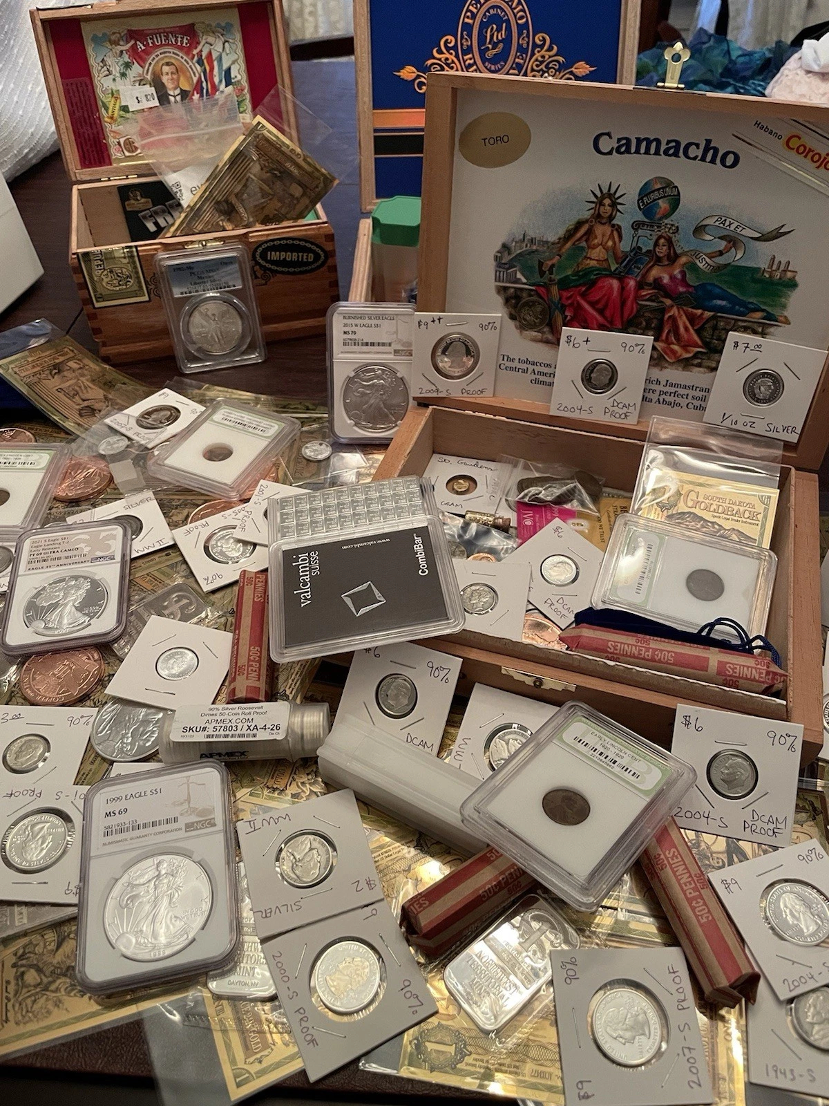 ESTATE COIN TREASURE CHEST Silver! NGC, PCGS, Coins, Bars, Rounds & Bills