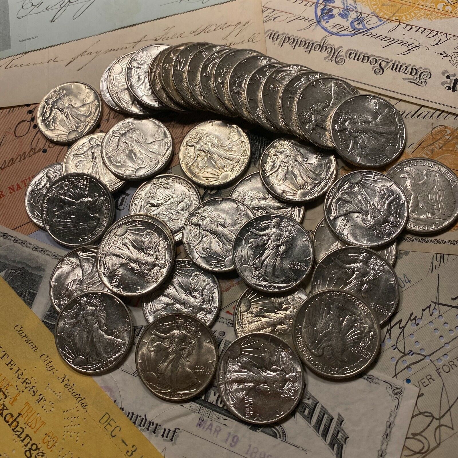 1916-1947 Walking Liberty Half Dollar BU from OBW Roll Rare ✯ UNC+ MS Estate Lot