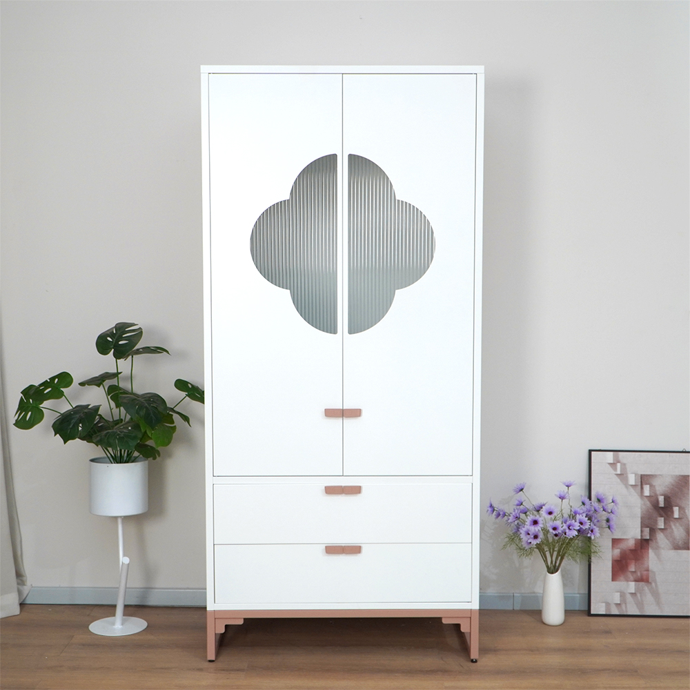 White&Pink / Red&Blue Tall Storage Cabinet