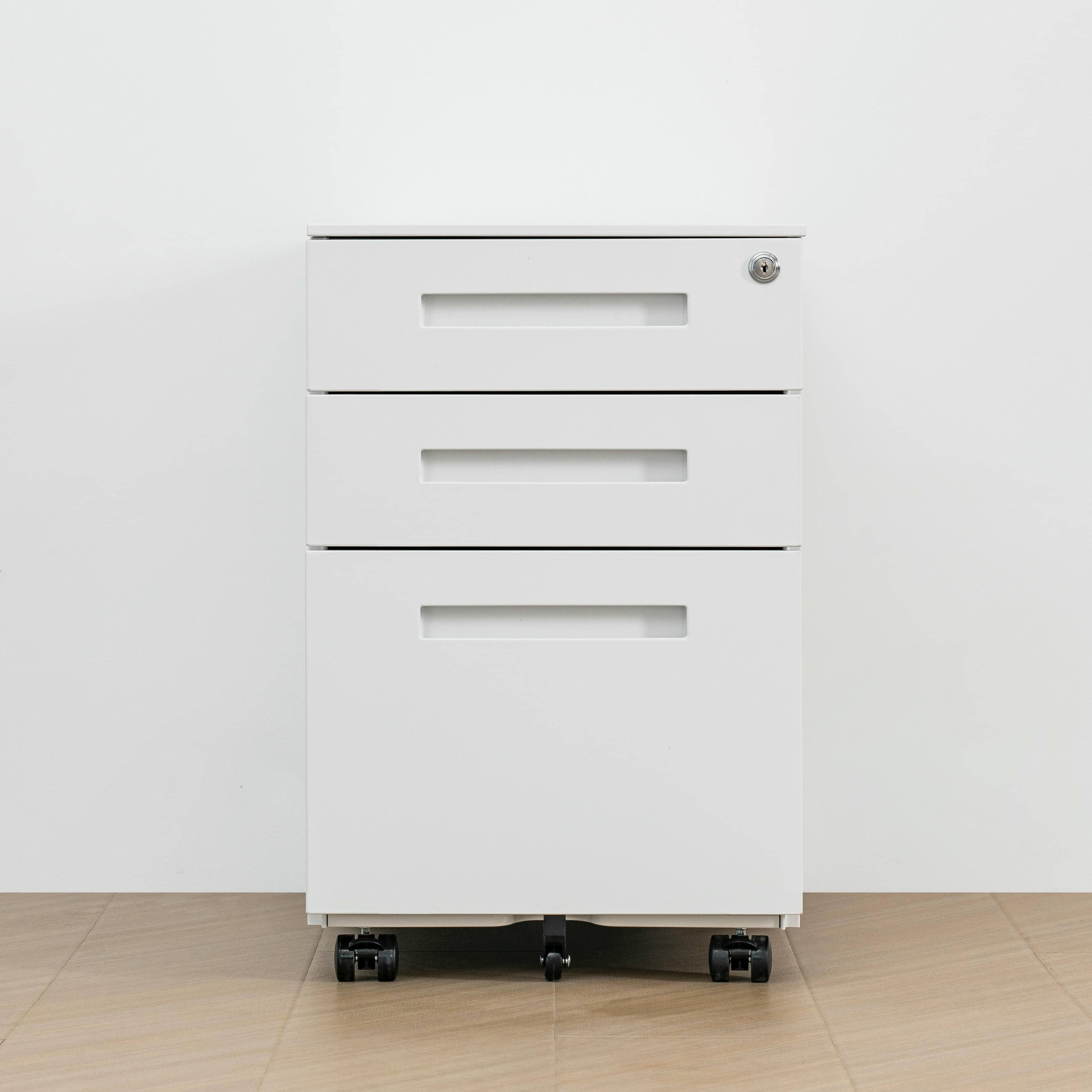 3-drawer mobile steel file cabinet