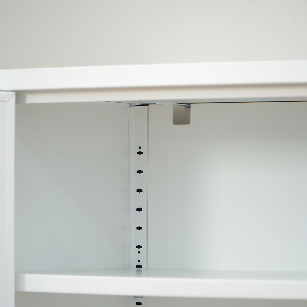 White steel storage cabinet