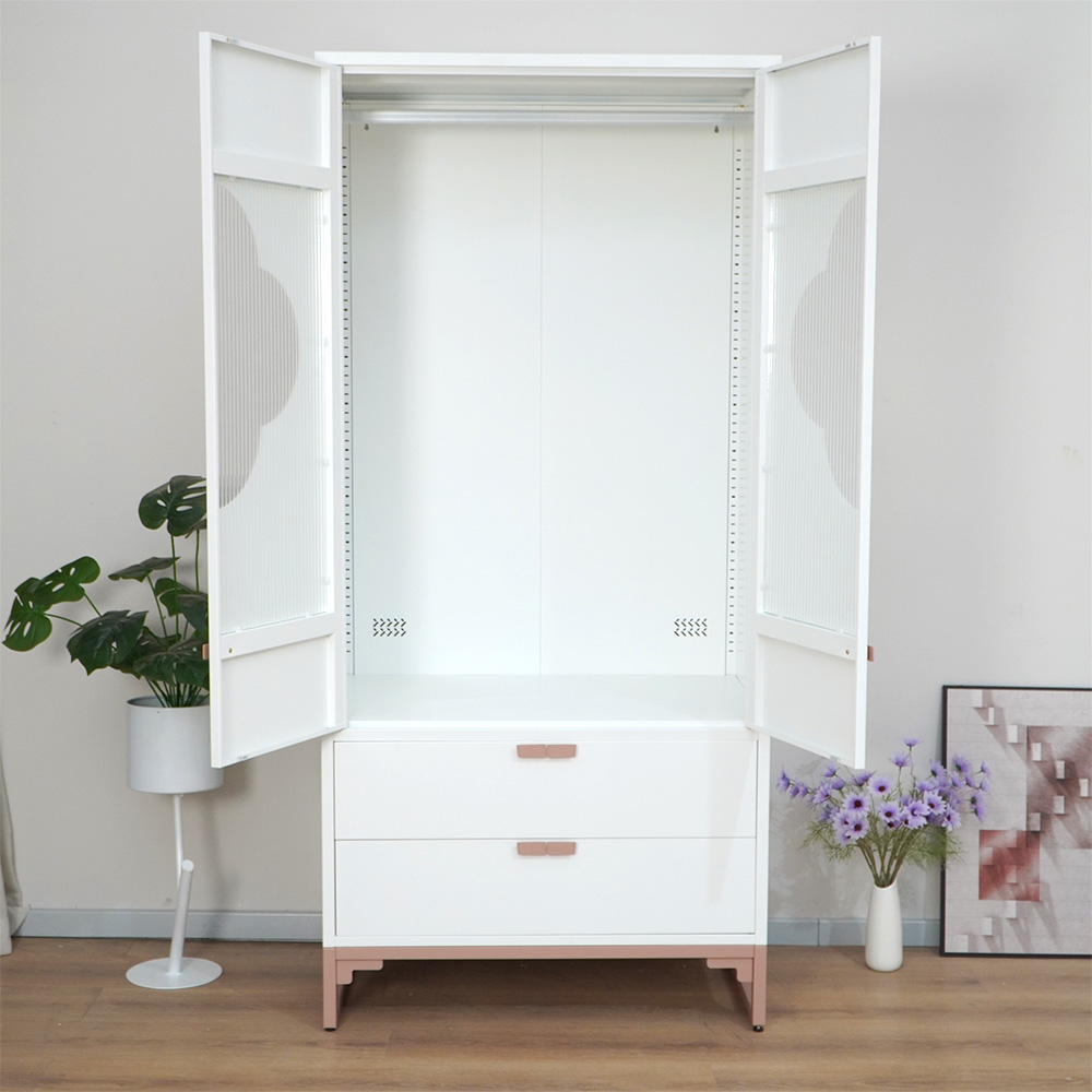 White&Pink / Red&Blue Tall Storage Cabinet