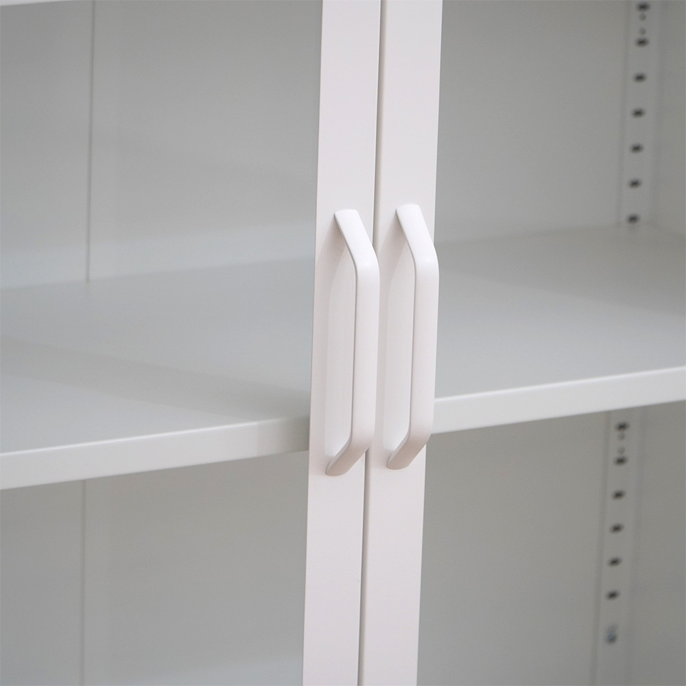 White steel storage cabinet