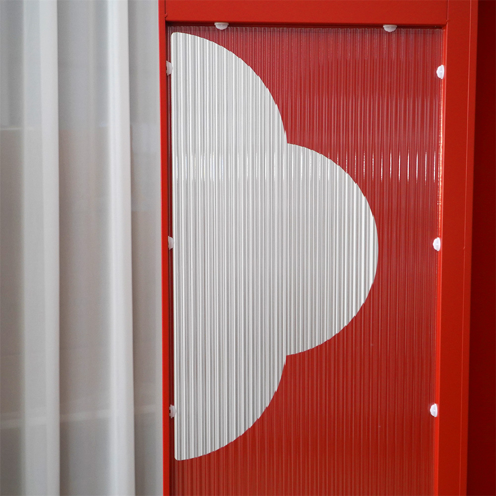 White&Pink / Red&Blue Tall Storage Cabinet