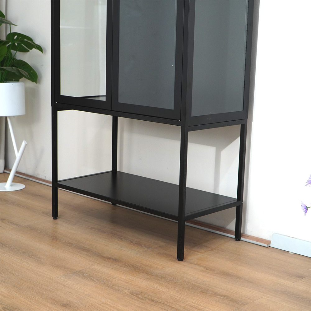 Black tall steel cabinet