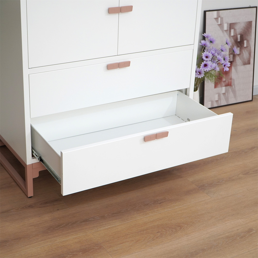 White&Pink / Red&Blue Tall Storage Cabinet