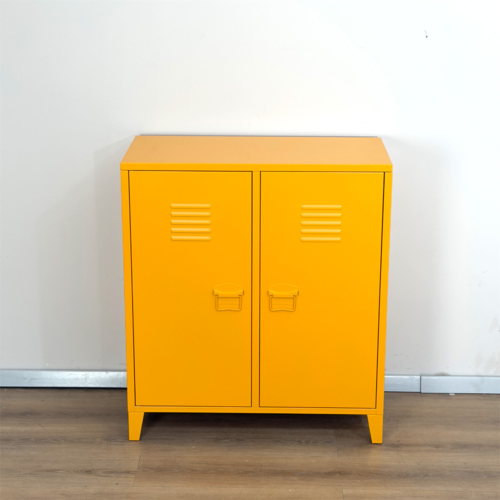 Bright Yellow 2-door Metal Storage Cabinet