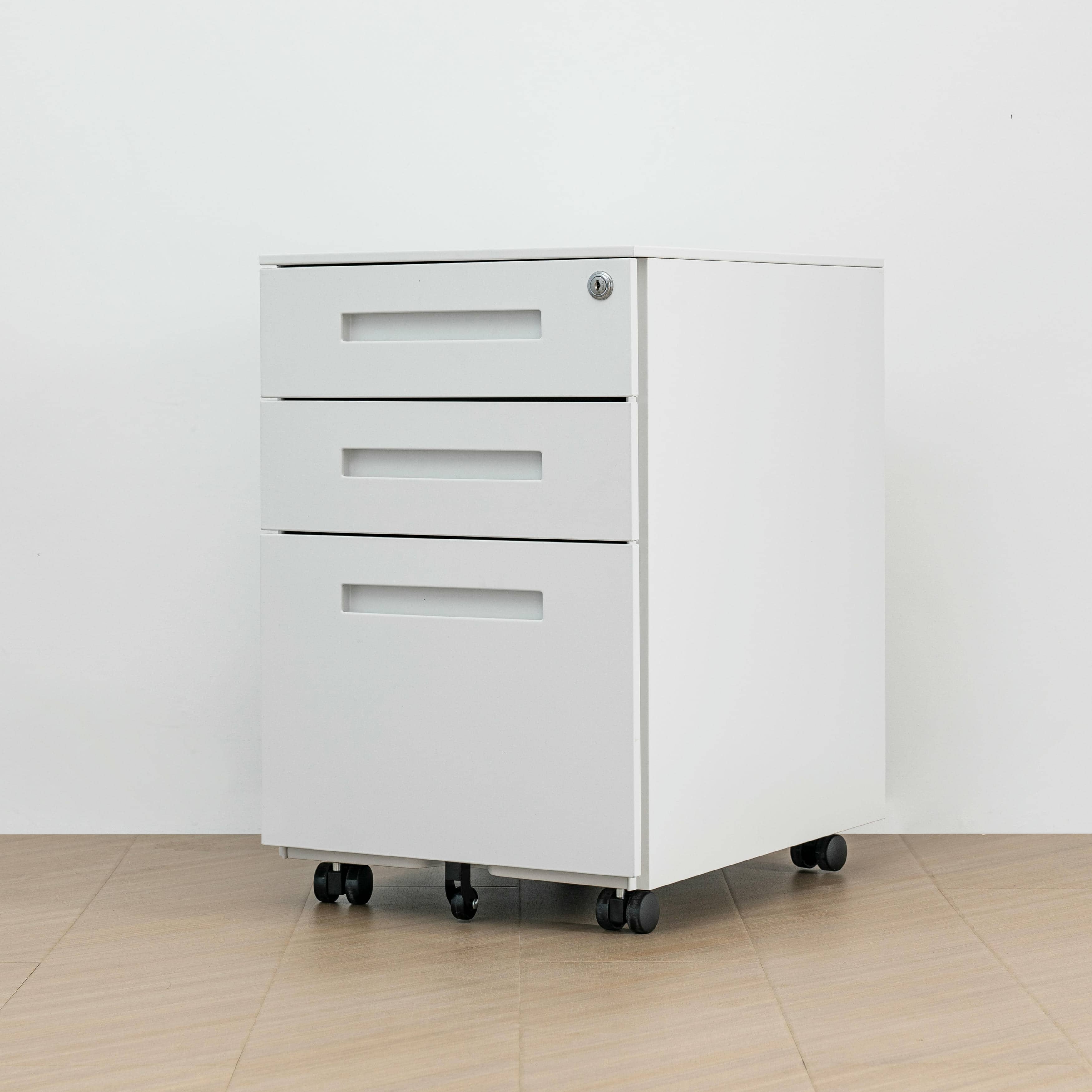 3-drawer mobile steel file cabinet