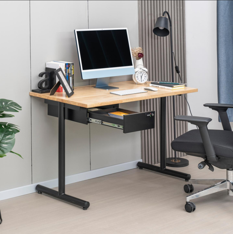 Steel Writing Desk Modern Metal Frame Computer Desk for Home Office （With Drawers）（Price On Request）