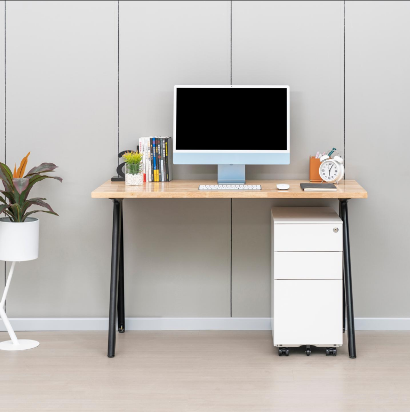Steel Writing Desk Modern Metal Frame Computer Desk for Home Office （Price On Request）