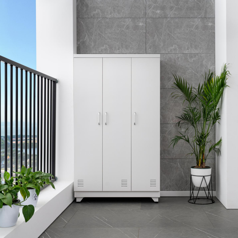 White Steel Floor-Standing Multi-Door Shoe Cabinet  Series（Price On Request）