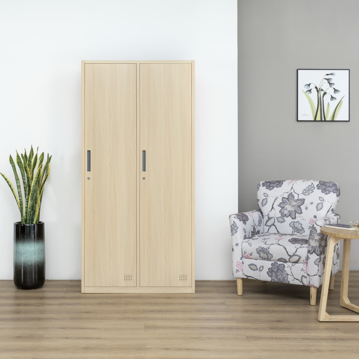 Natural Wood-Finish Transfer-Printed Steel Cabinet Series（Price On Request）