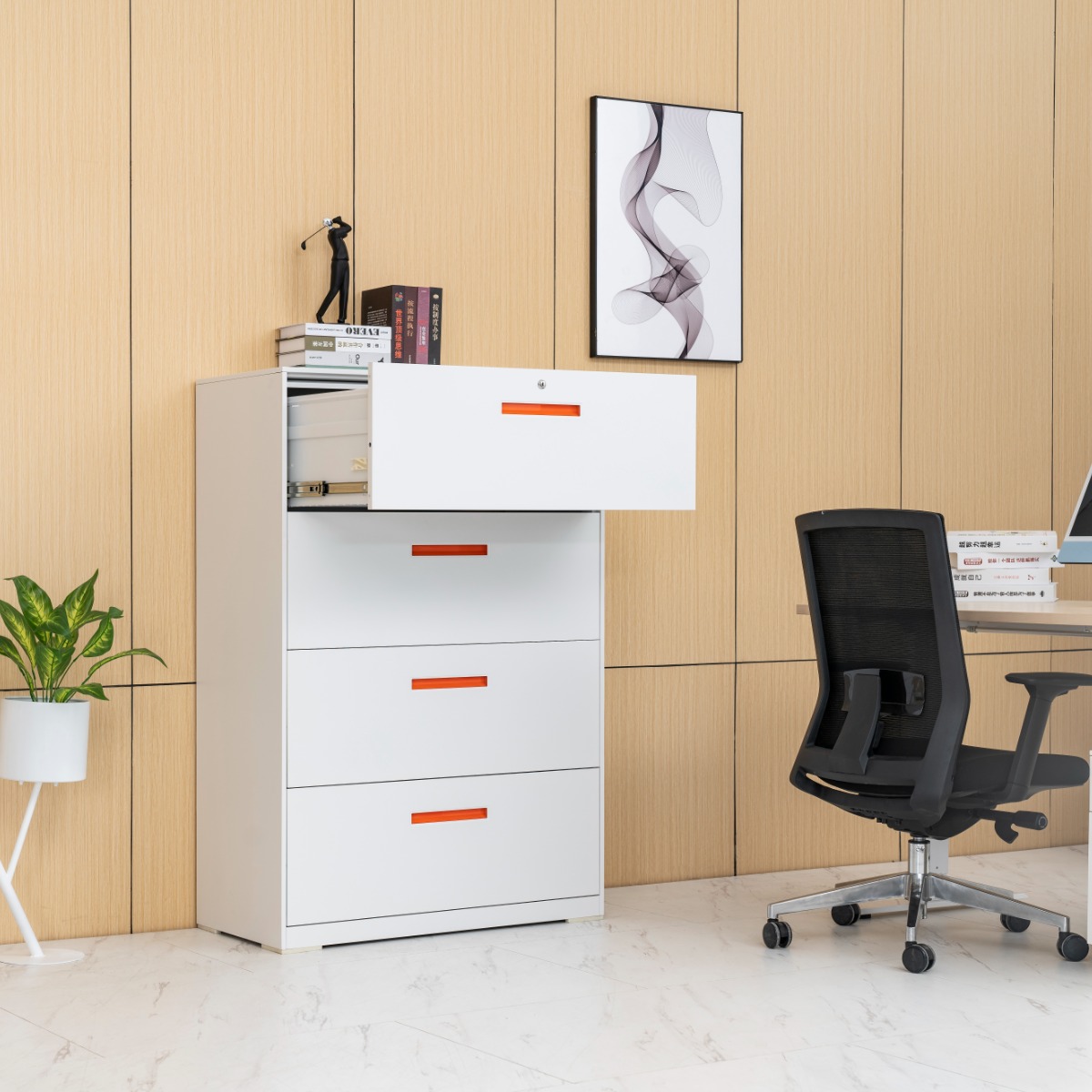 Modern Minimalist Steel Office Filing Cabinet with Drawers（Price On Request）