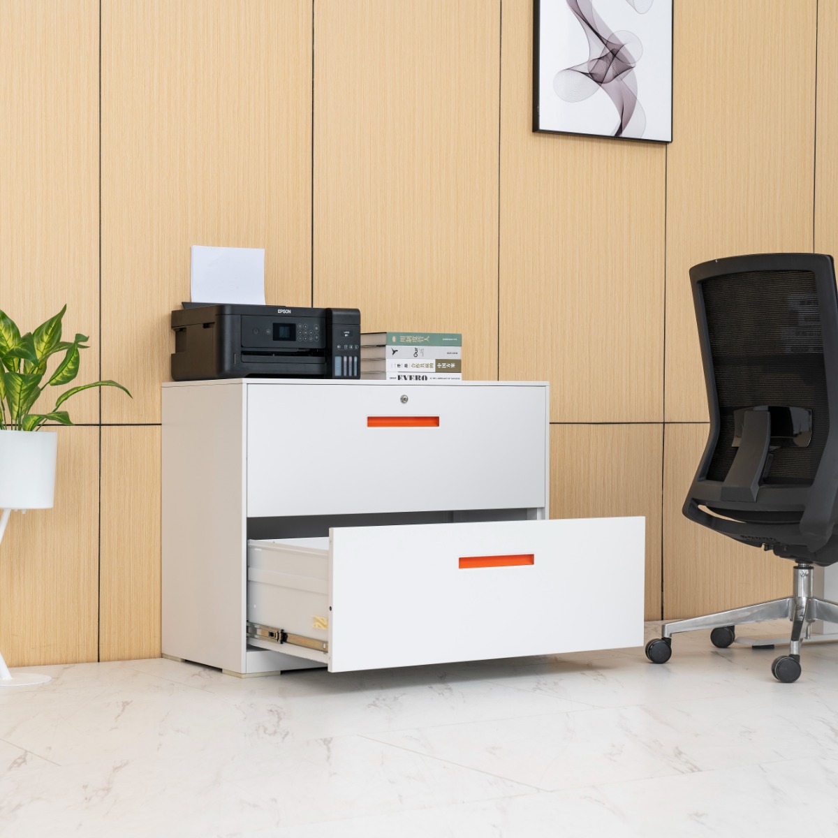 Modern Minimalist Steel Office Filing Cabinet with Drawers（Price On Request）