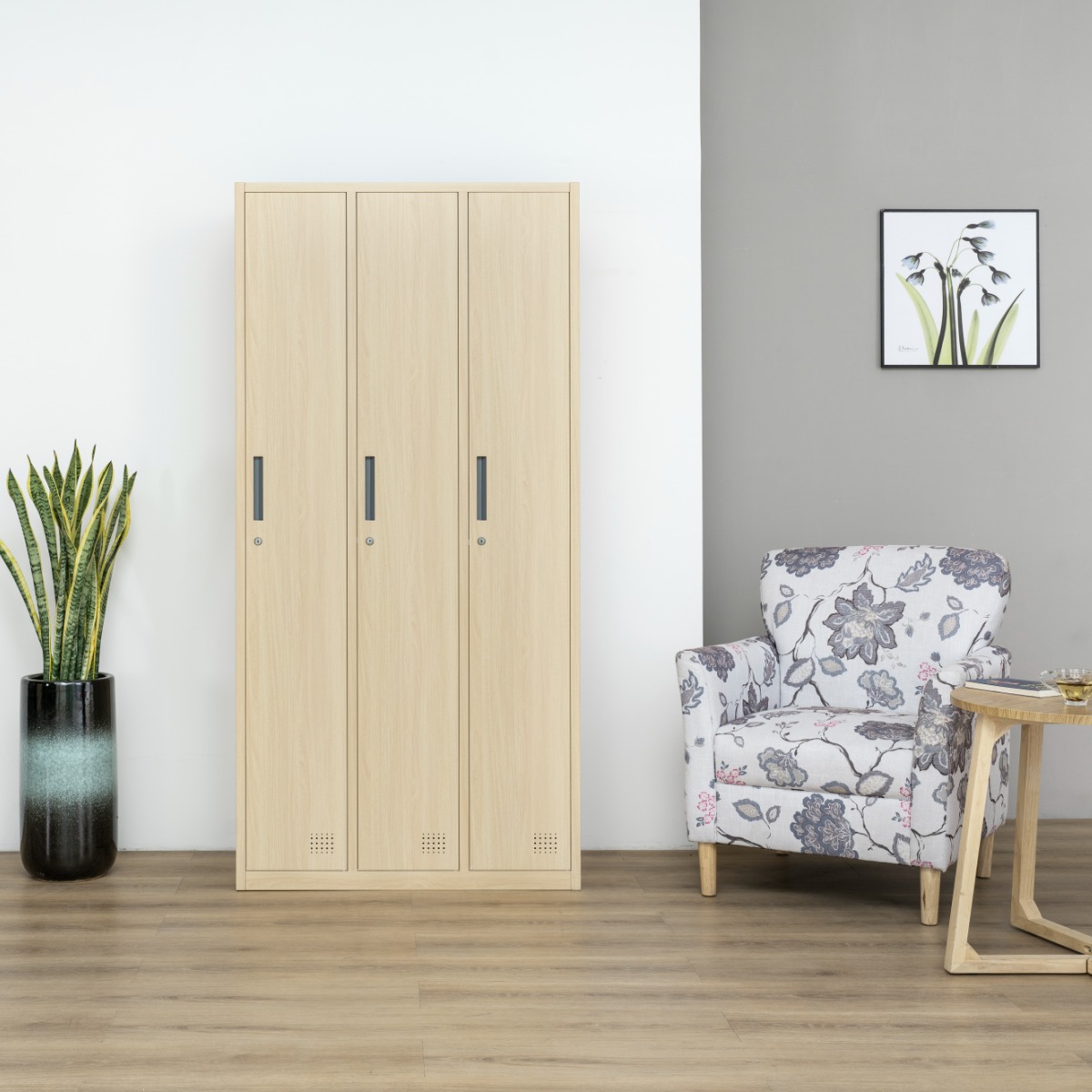 Natural Wood-Finish Transfer-Printed Steel Cabinet Series（Price On Request）