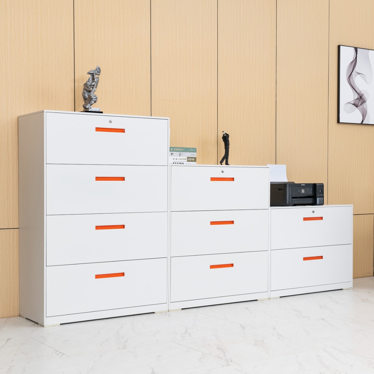Modern Minimalist Steel Office Filing Cabinet with Drawers（Price On Request）
