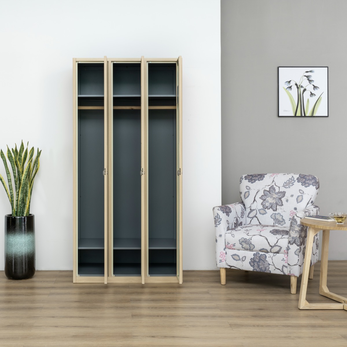 Natural Wood-Finish Transfer-Printed Steel Cabinet Series（Price On Request）