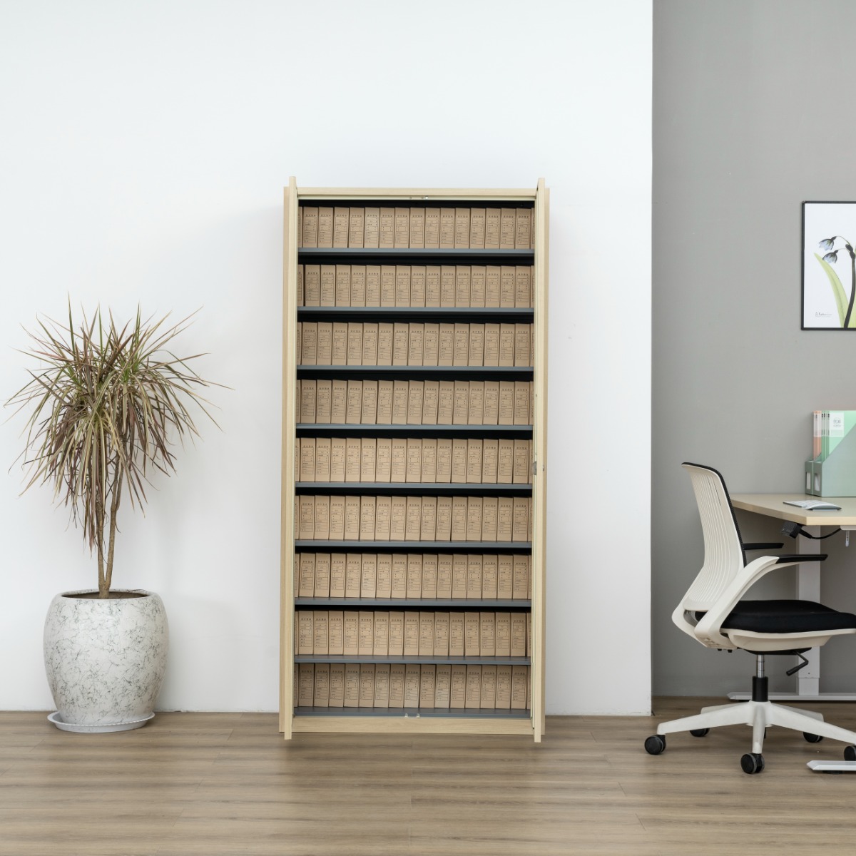 Natural Wood-Finish Transfer-Printed Steel Cabinet Series — File Cabinets（Price On Request）